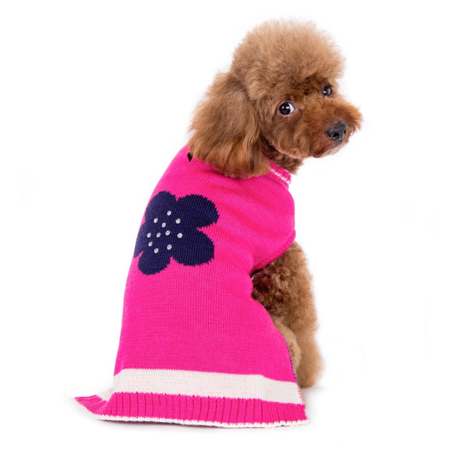 PuppyPAWer Flower Dog Sweater by Dogo - Pink | BaxterBoo