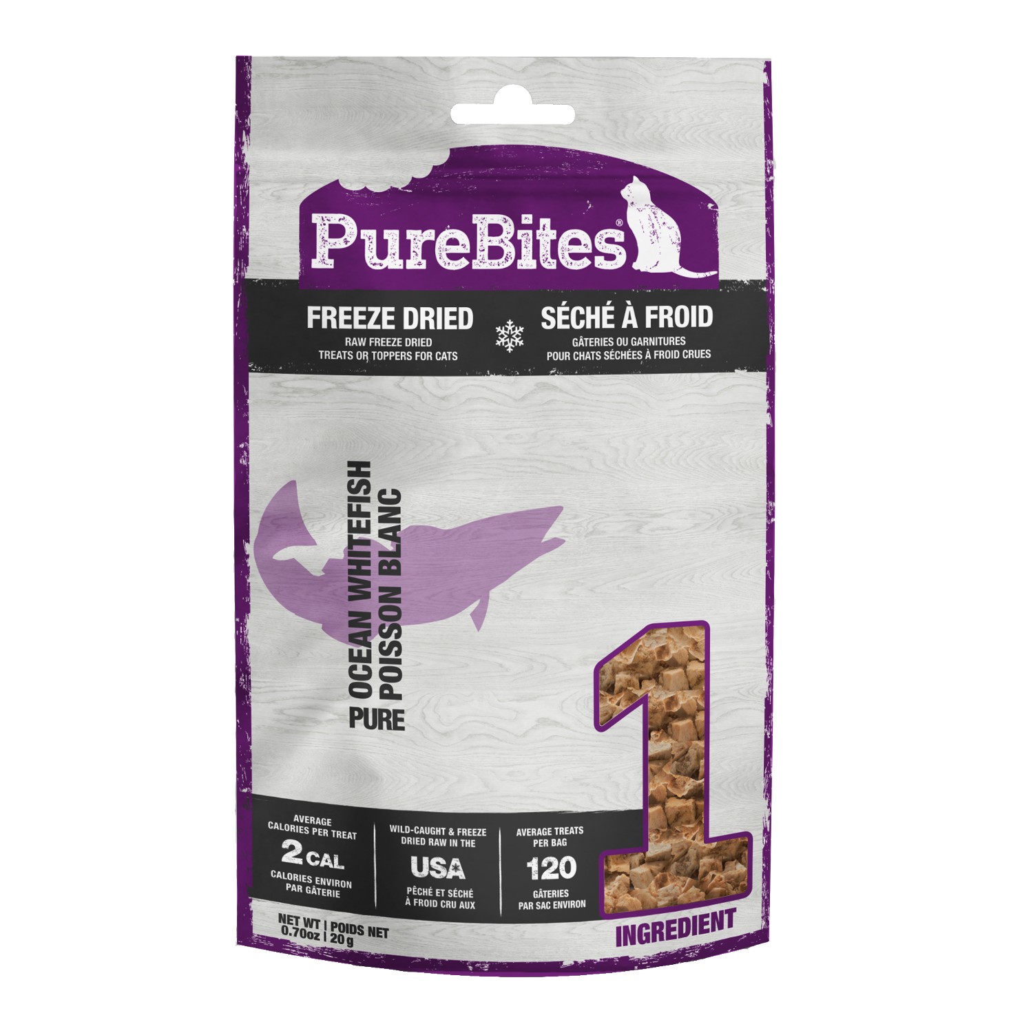 PureBites Freeze Dried Cat Treats - Pacific Ocean Whitefish