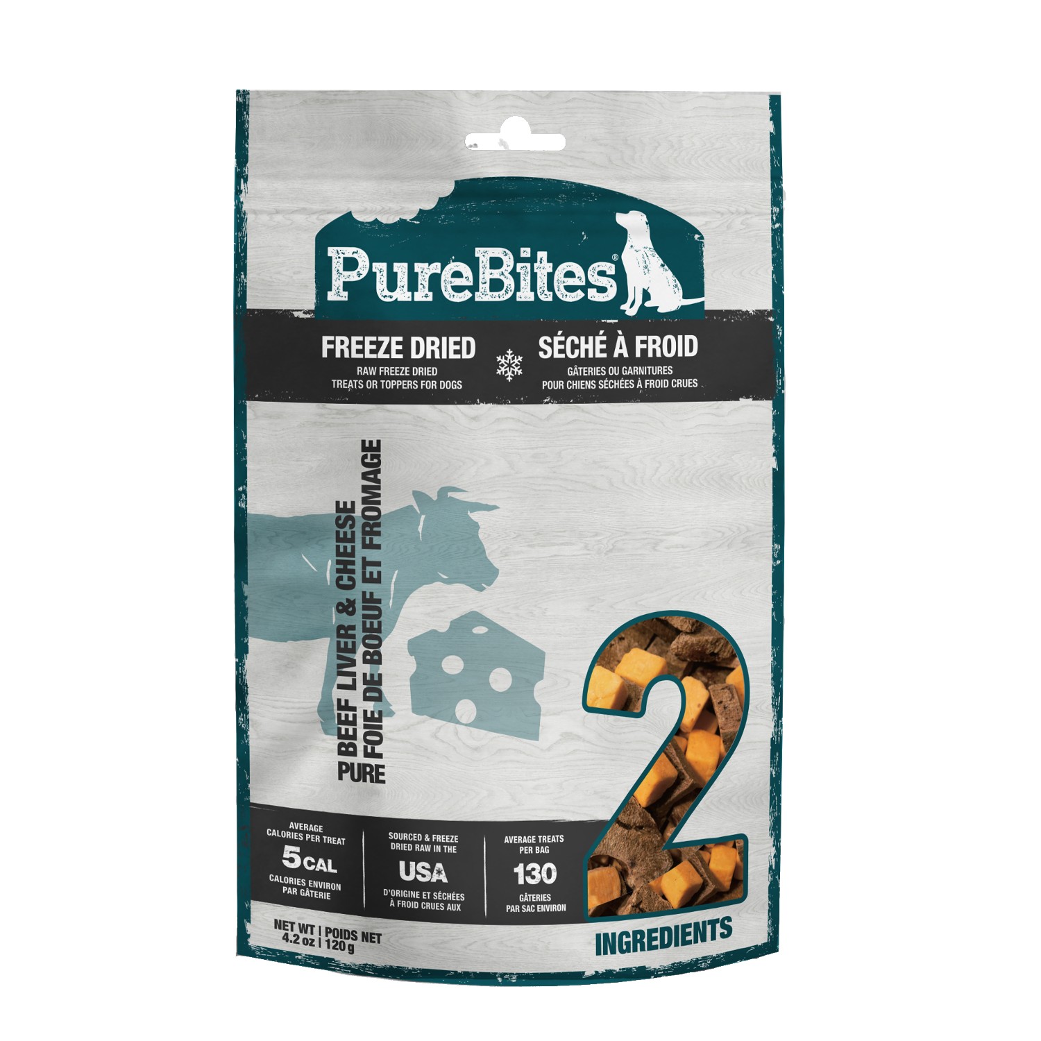 PureBites Freeze Dried Dog Treats - Beef & Cheese