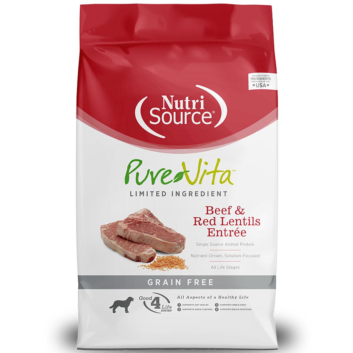 PureVita Grain-Free Beef & Red Lentils Dry Dog Food 
