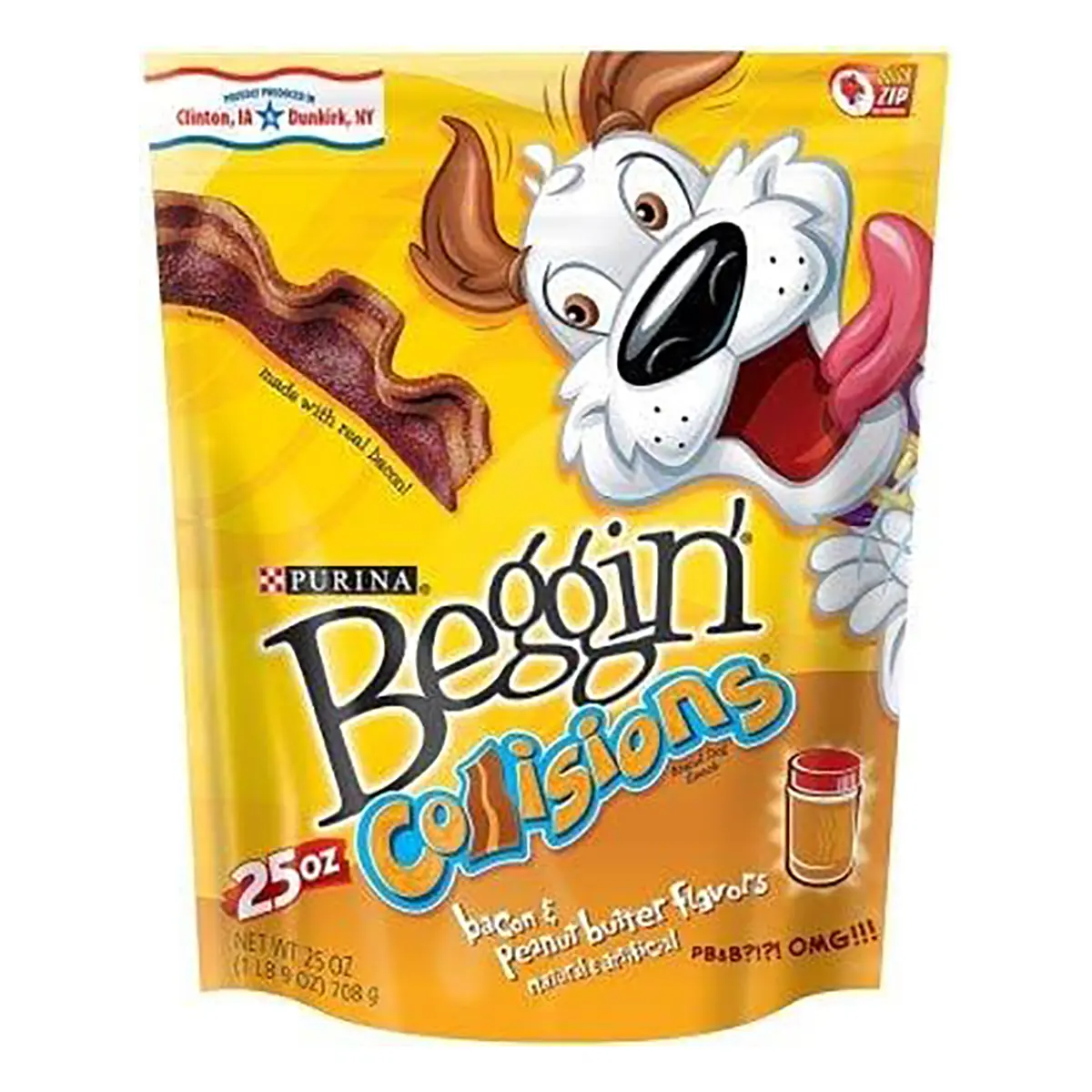 Purina Beggin' Collisions Dog Treat - Bacon & Peanut Butter