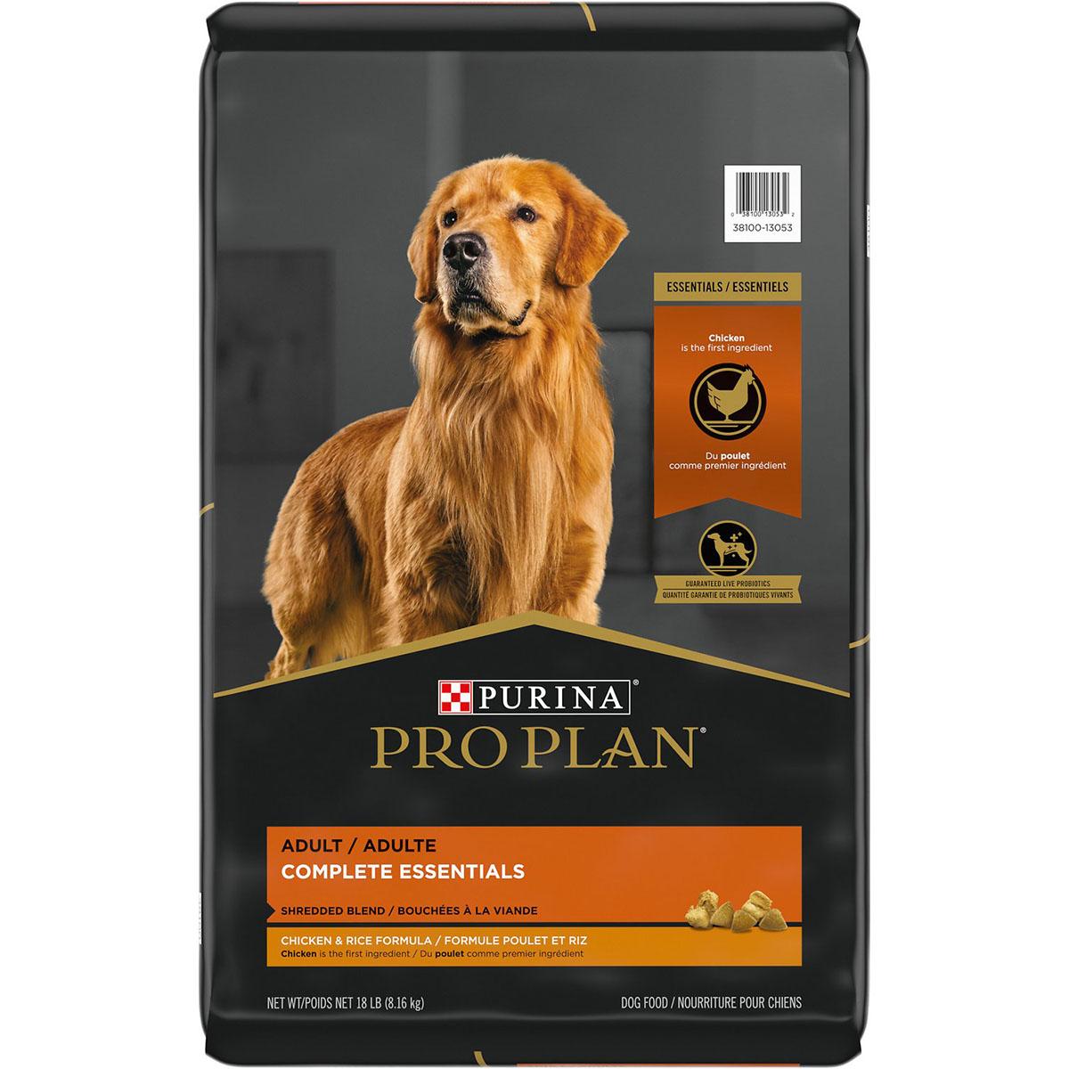 Purina Pro Plan Adult Shredded Blend Chicken & Rice Dry Dog Food 