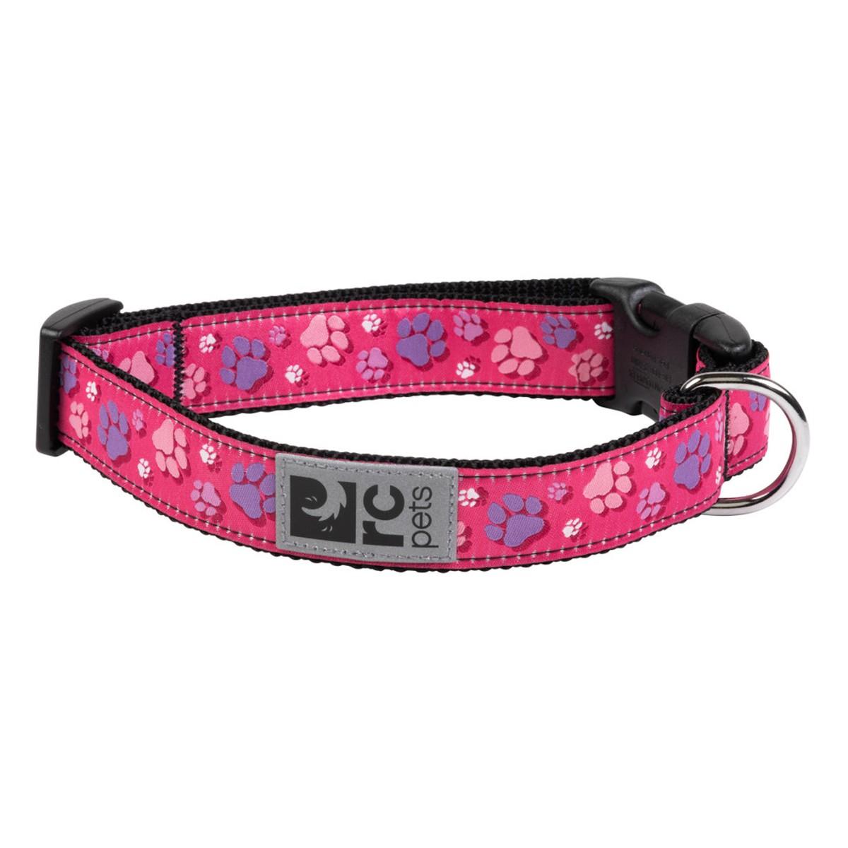 RC Pet Adjustable Clip Dog Collar - Fresh Tracks Pink