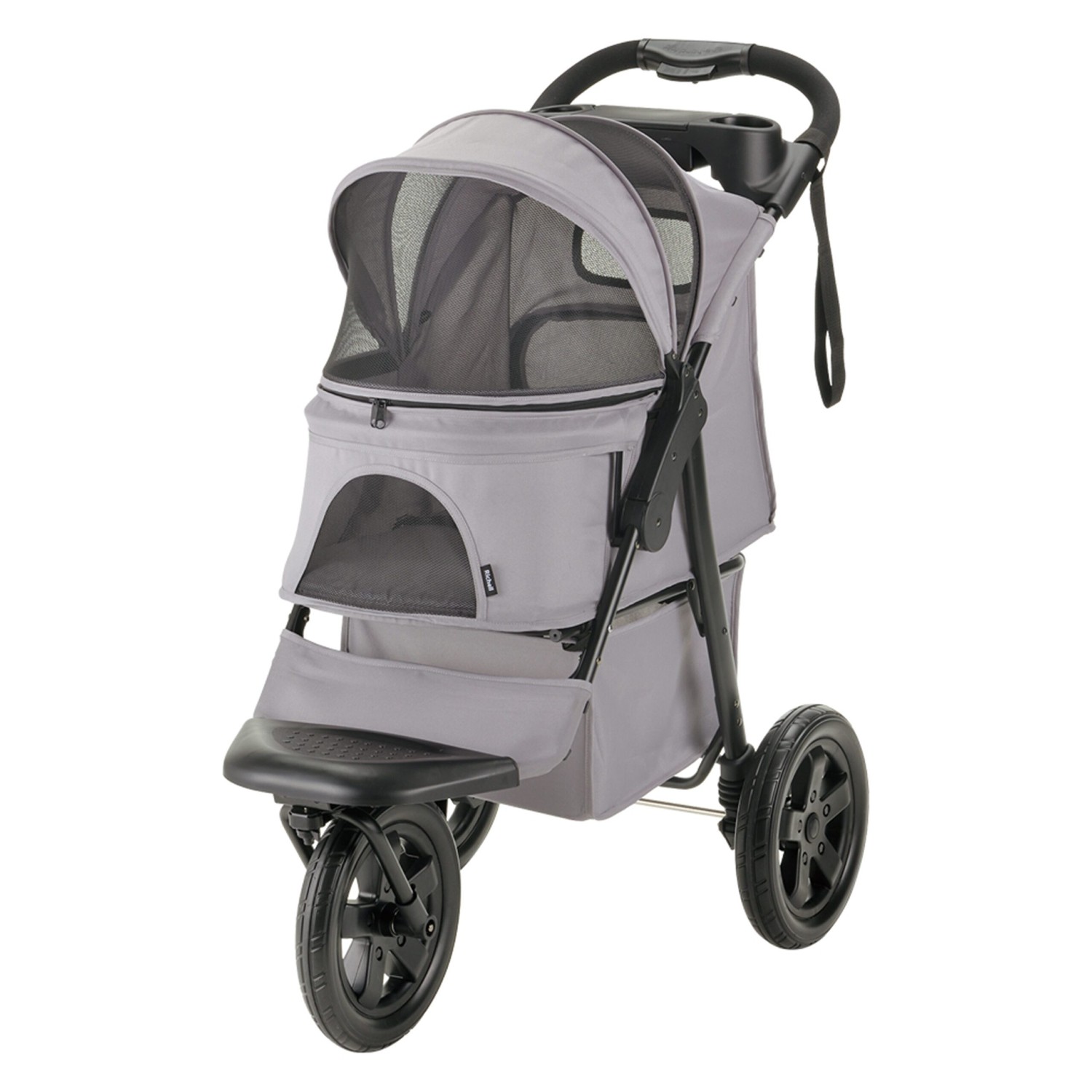 Richell Easy Collapsible Jogging Pet Stroller - Gray