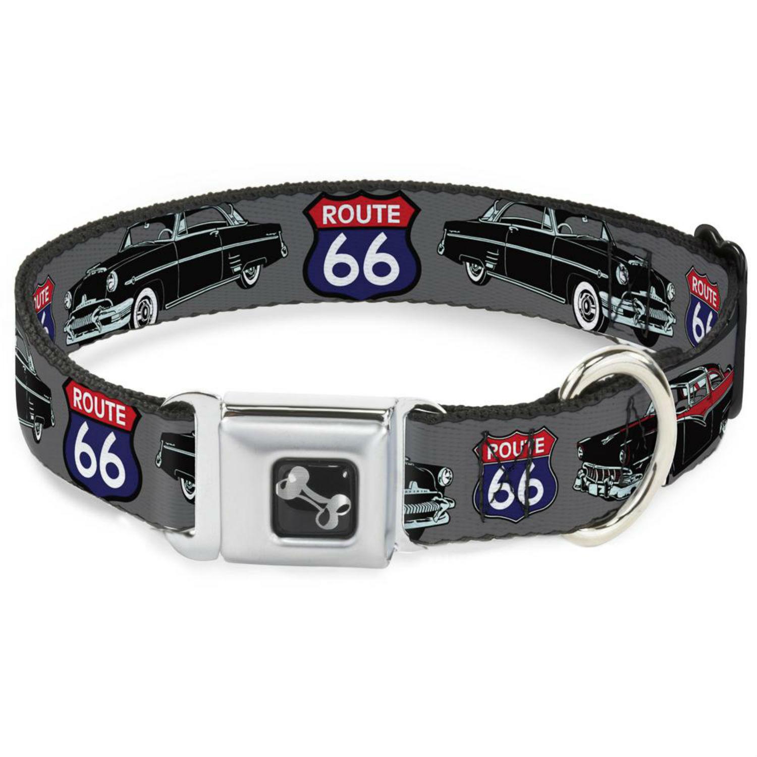 Route 66 Seatbelt Buckle Dog Collar by Buckle-Down
