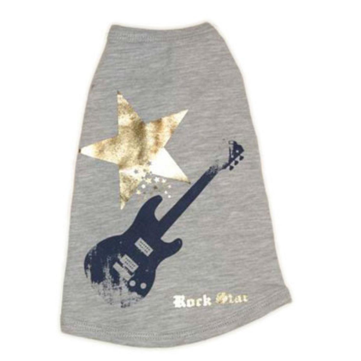 RuffLuv NYC Rock Star Dog Shirt - Gray