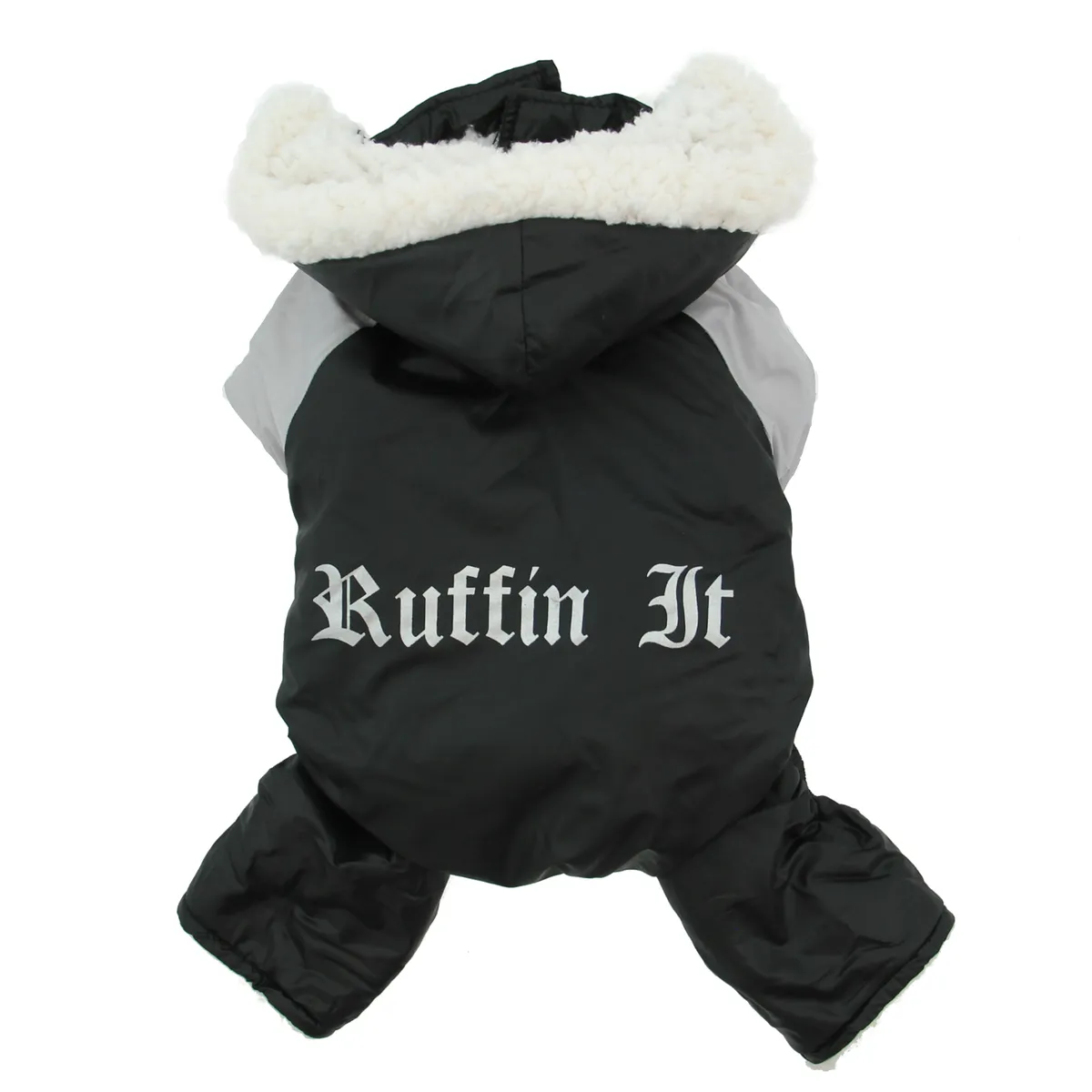 Ruffin It Snowsuit by Doggie Design - Black and Gray