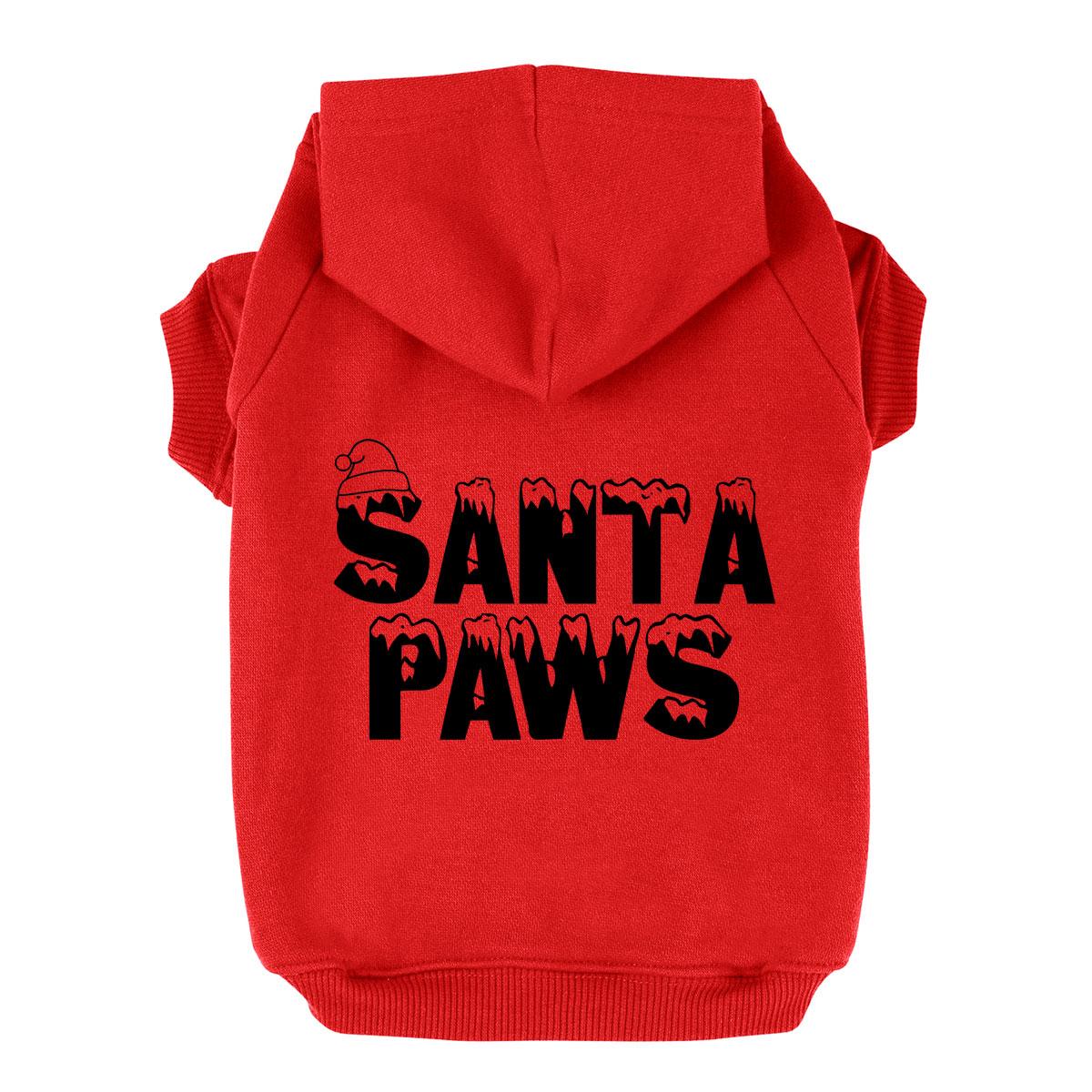 Santa Paws Dog Hoodie - Red