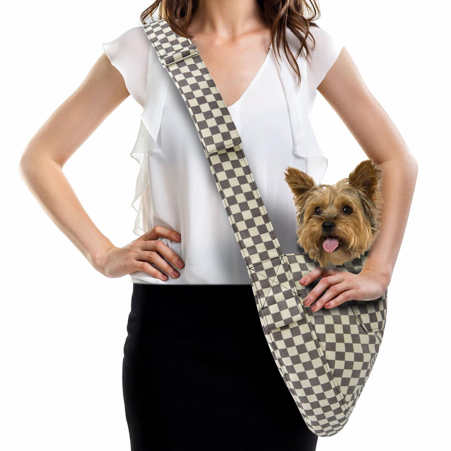 Susan Lanci Windsor Check Dog Cuddle Carrier