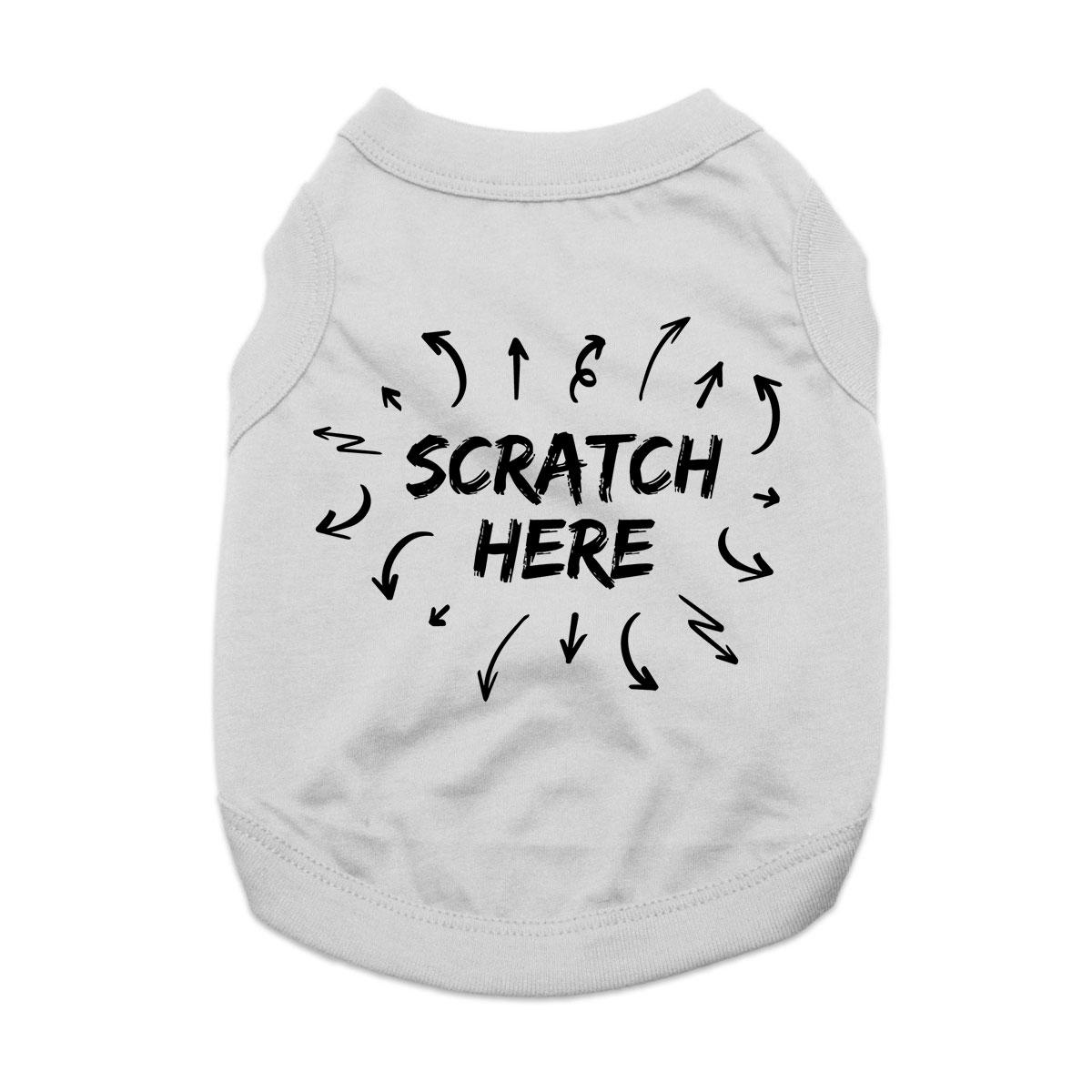 Scratch Here Dog Shirt - Gray