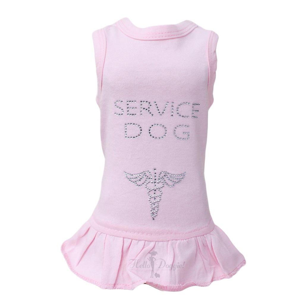 Hello Doggie Service Dog Dress - Pink