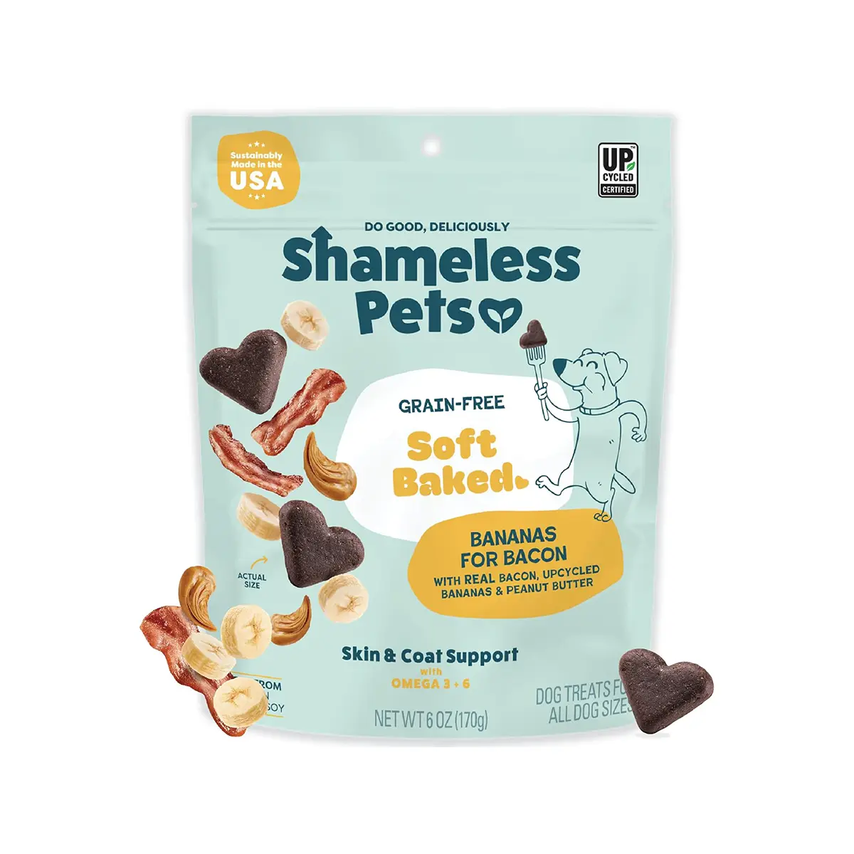 Shameless Pets Soft Baked Dog Treats - Bananas for Bacon
