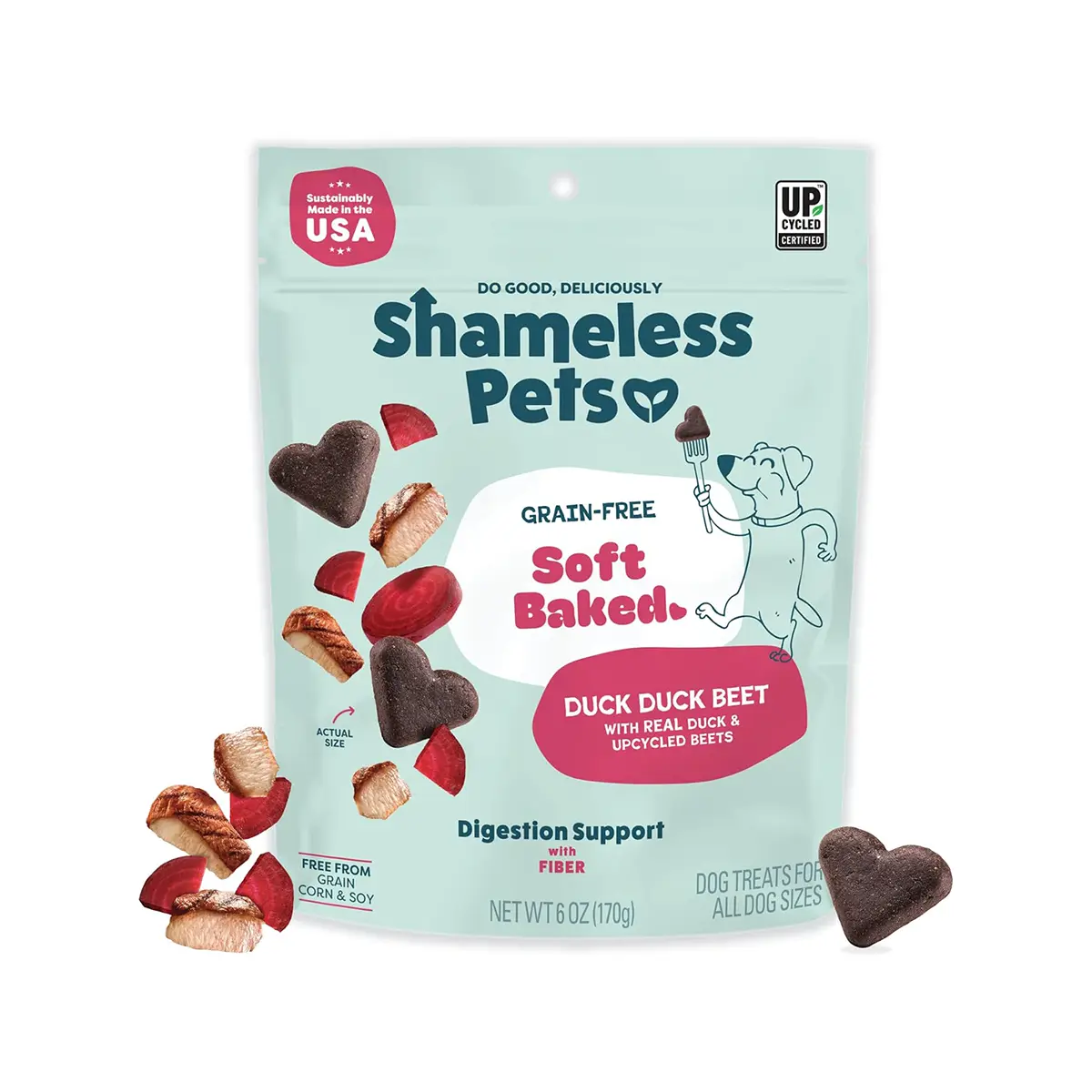 Shameless Pets Soft Baked Dog Treats - Duck, Duck, Beet