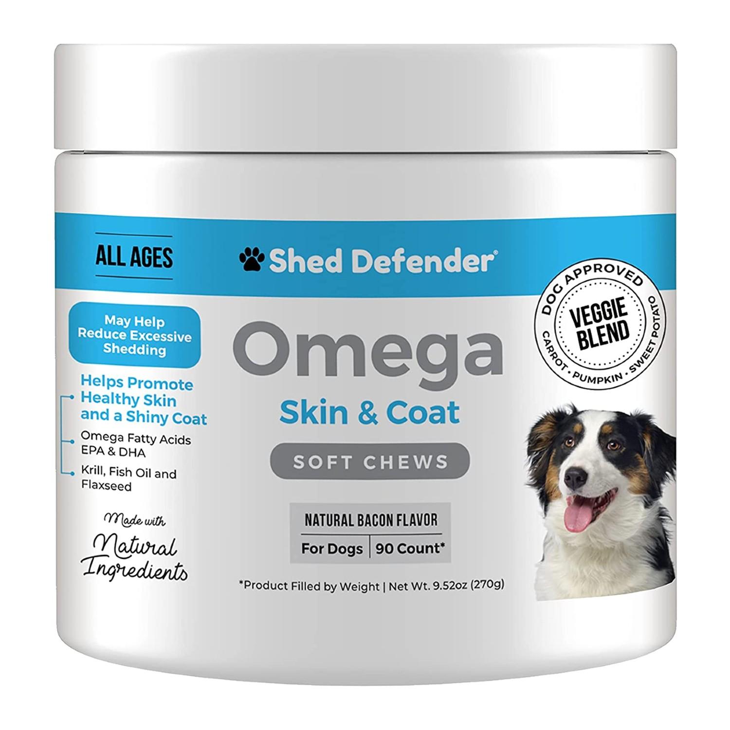 Shed Defender Dog Soft Chews - Omega Skin & Coat