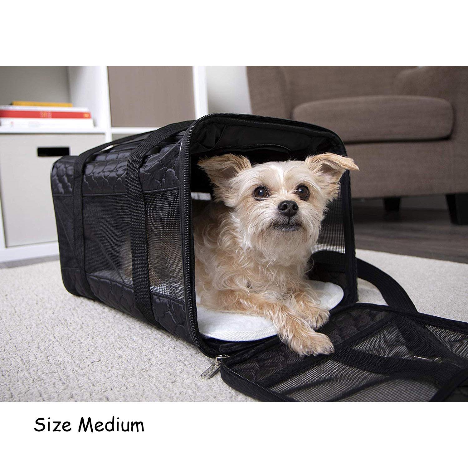 Sherpa Travel Original Deluxe Airline Approved Pet Carrier, Black, Large