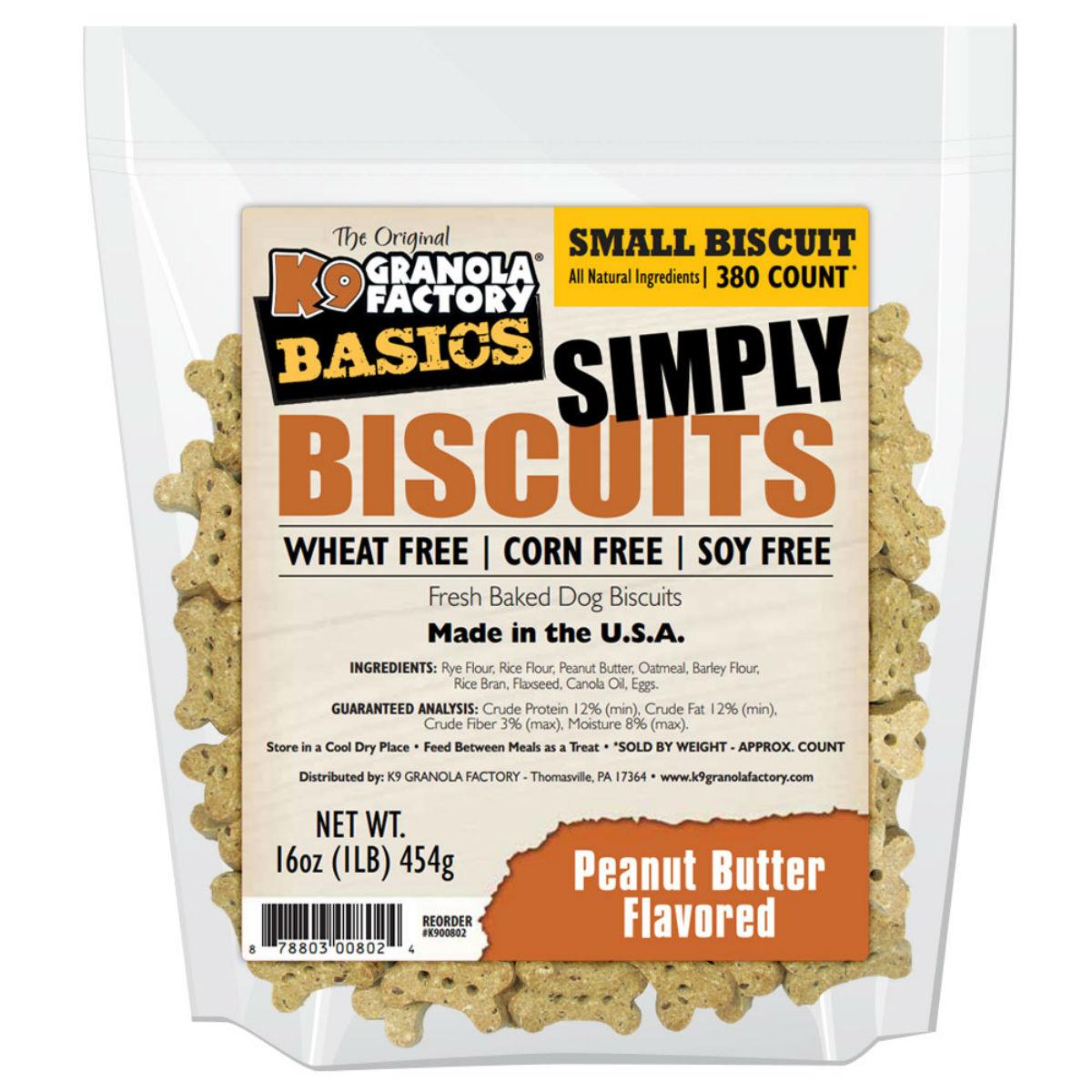 K9 Granola Factory Simply Biscuits Dog Treats - Peanut Butter