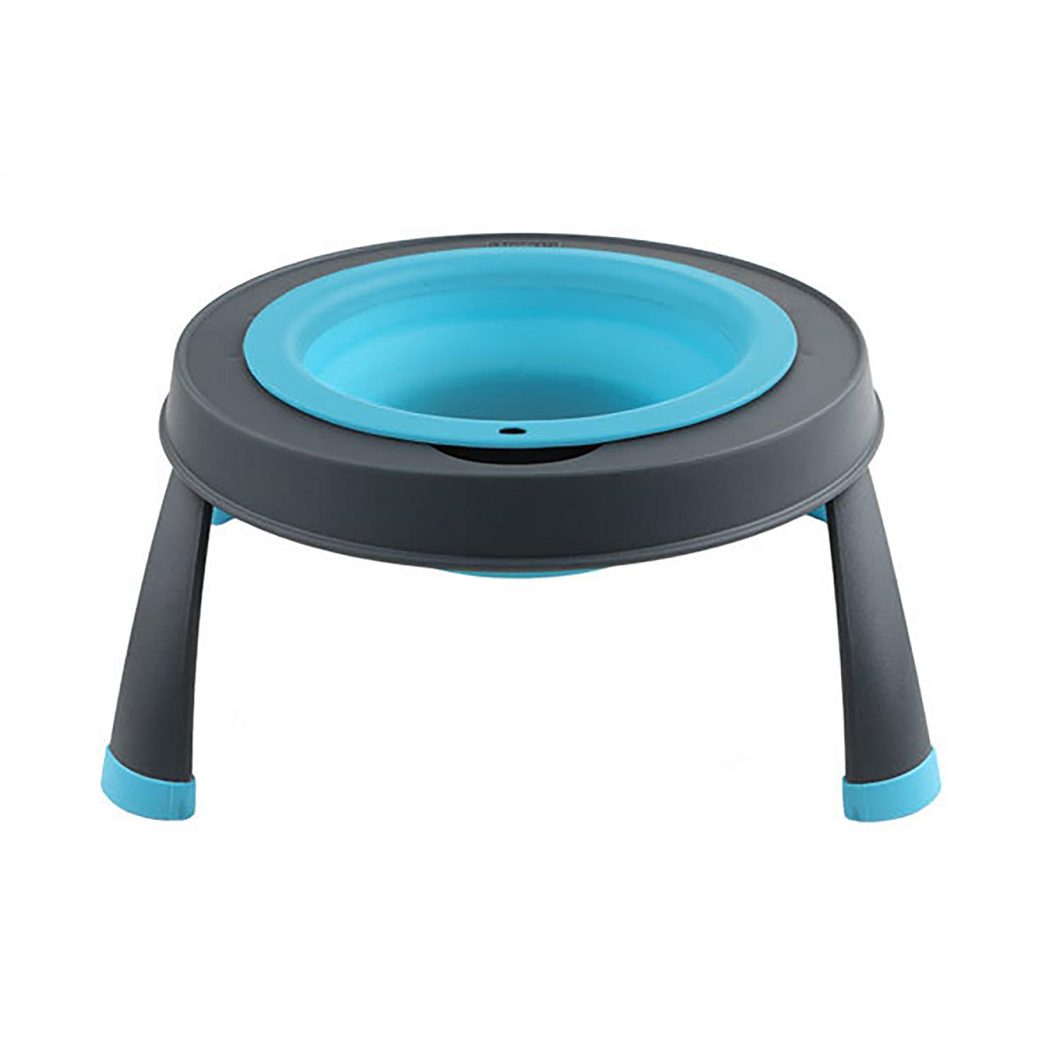Dexas Single Elevated Dog Bowl By Popware - Blue