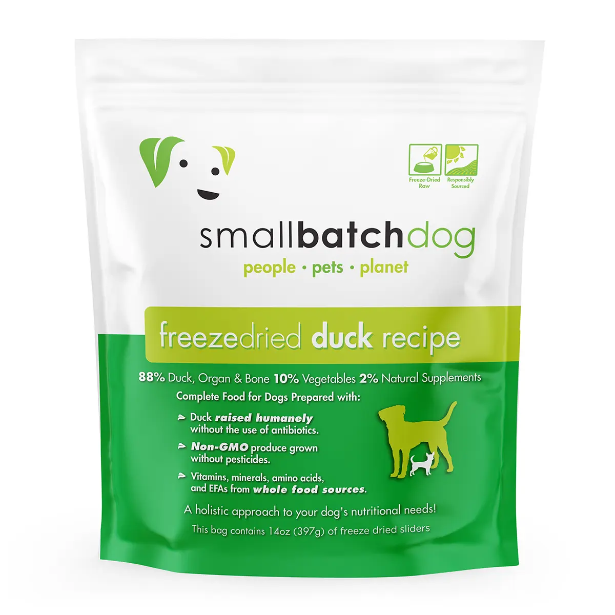 SmallBatch Freeze Dried Sliders Dog Food - Duck