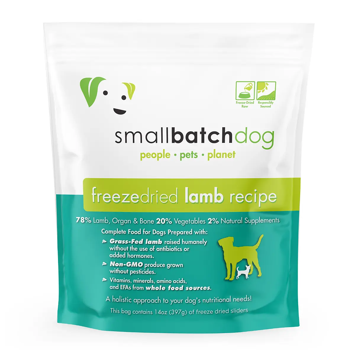 SmallBatch Freeze Dried Sliders Dog Food - Lamb