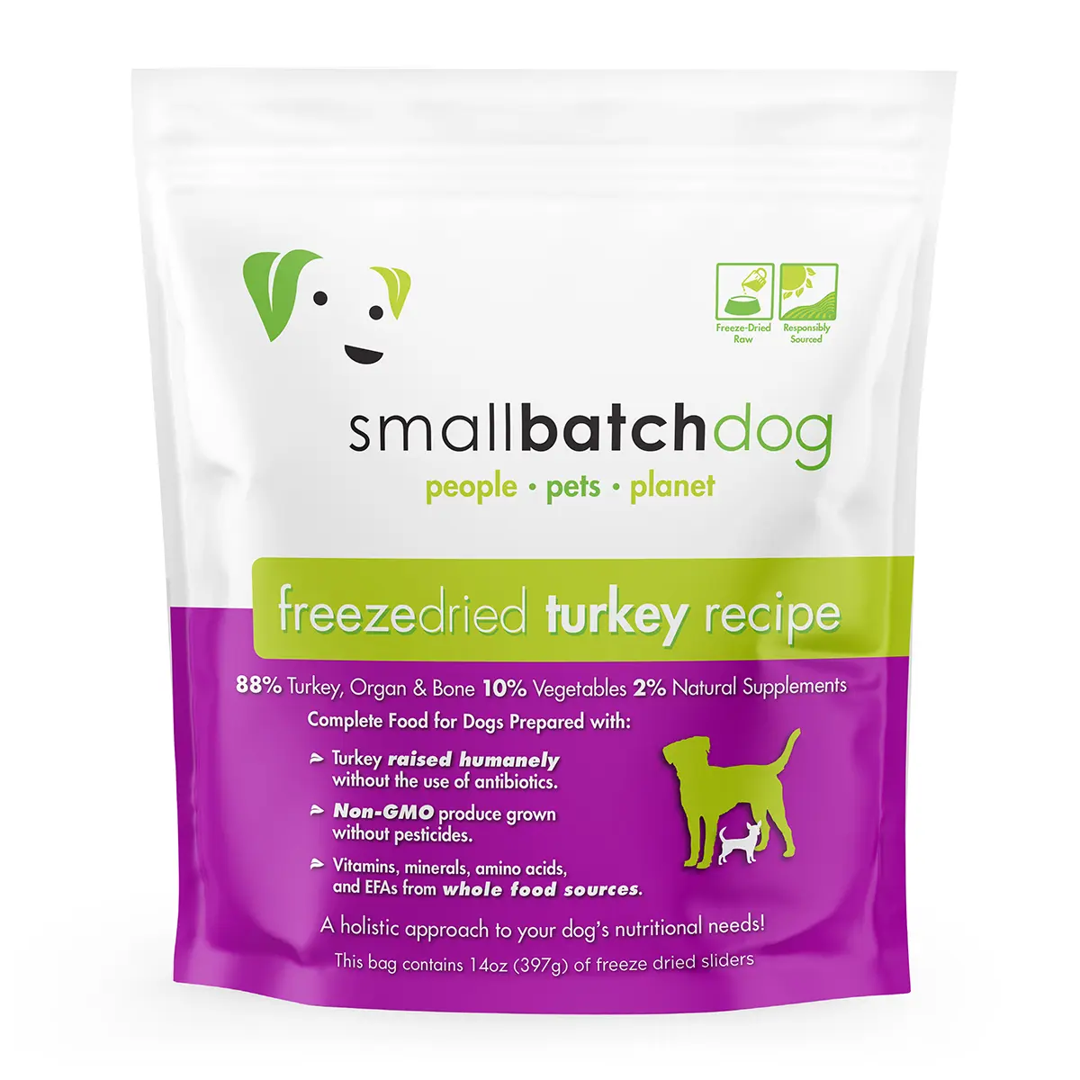 SmallBatch Freeze Dried Sliders Dog Food - Turkey