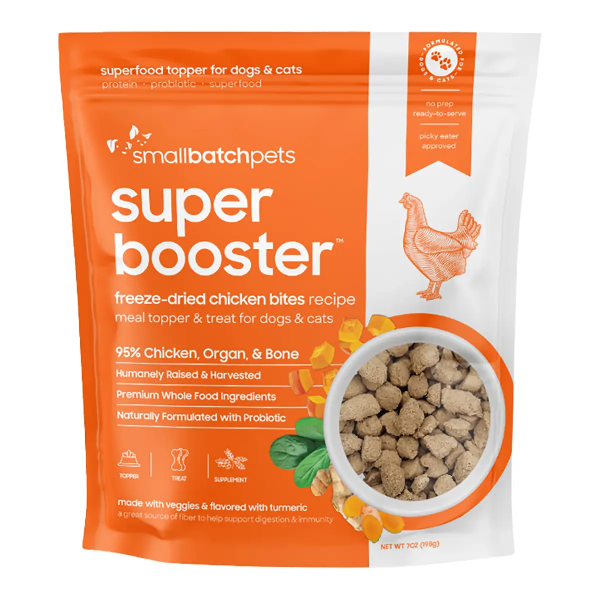 SmallBatch Super Booster Freeze Dried Cat and Dog Treats - Chicken Bites