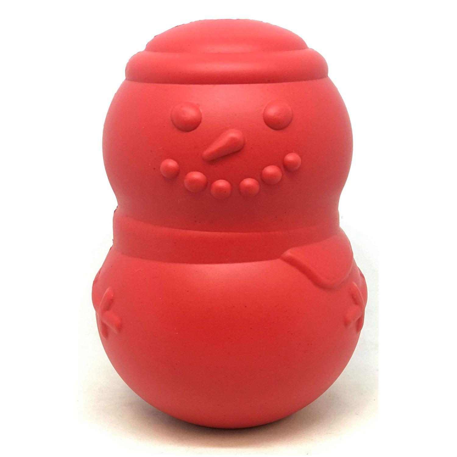 SodaPup Snowman Treat Dispenser Dog Toy - Red