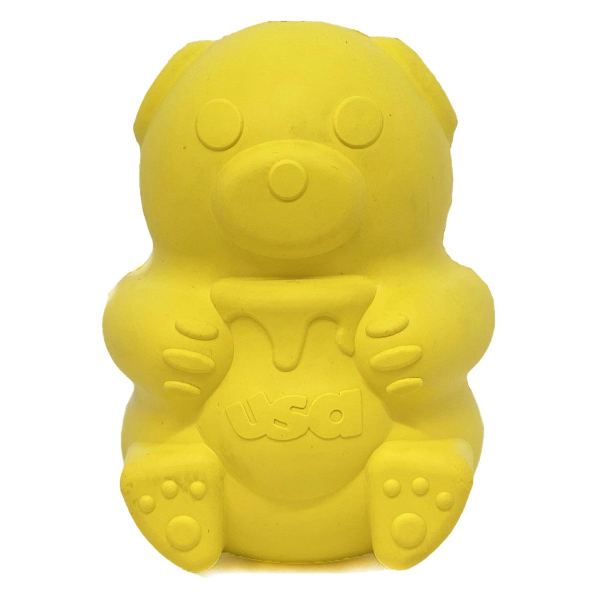 SodaPup Honey Bear Dog Toy - Yellow