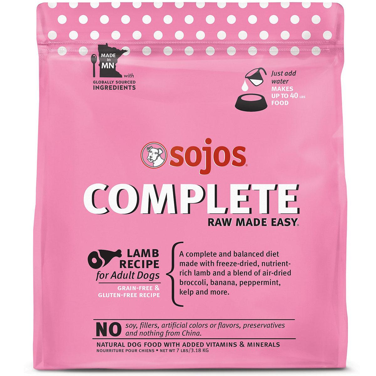 Sojos Complete Adult Grain-Free Freeze-Dried Dog Food - Lamb Recipe