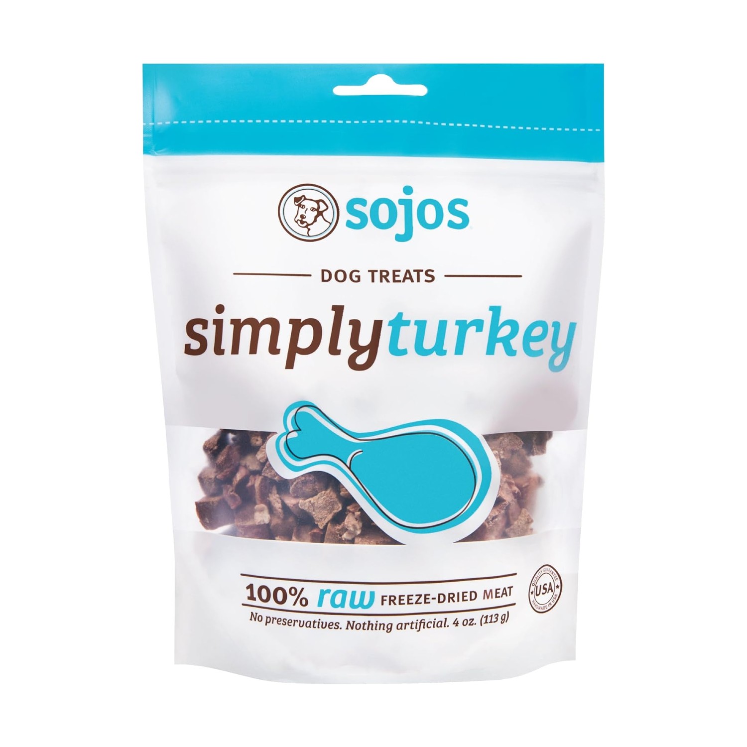 Sojos Simply Freeze Dried Meat Dog Treats - Turkey
