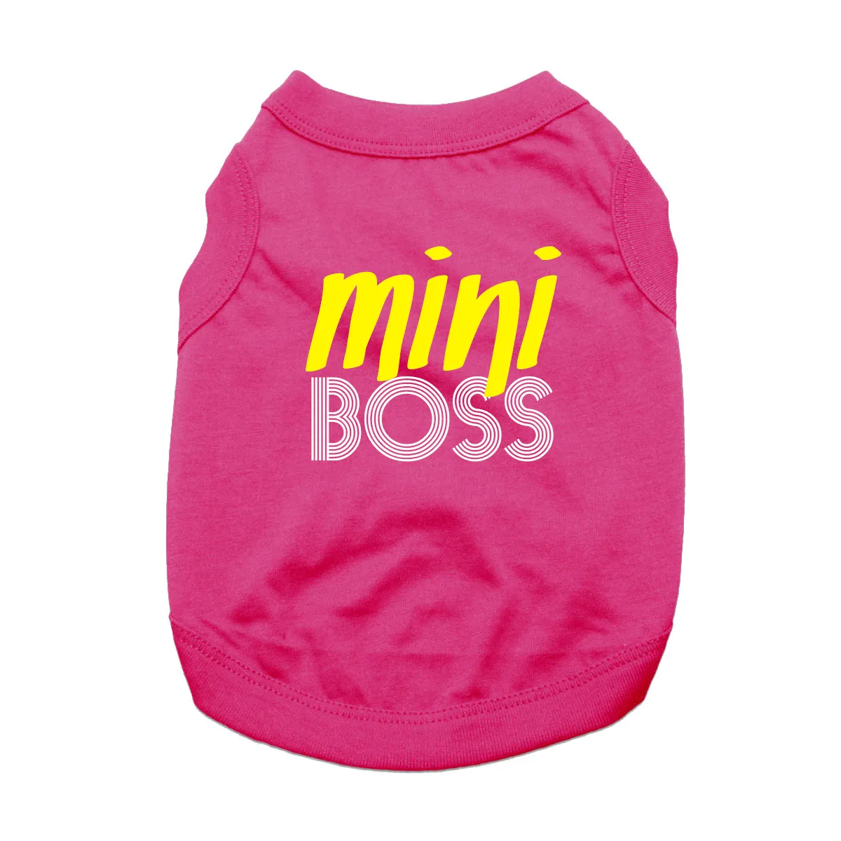 Mini Boss Dog Shirt - Bright Pink