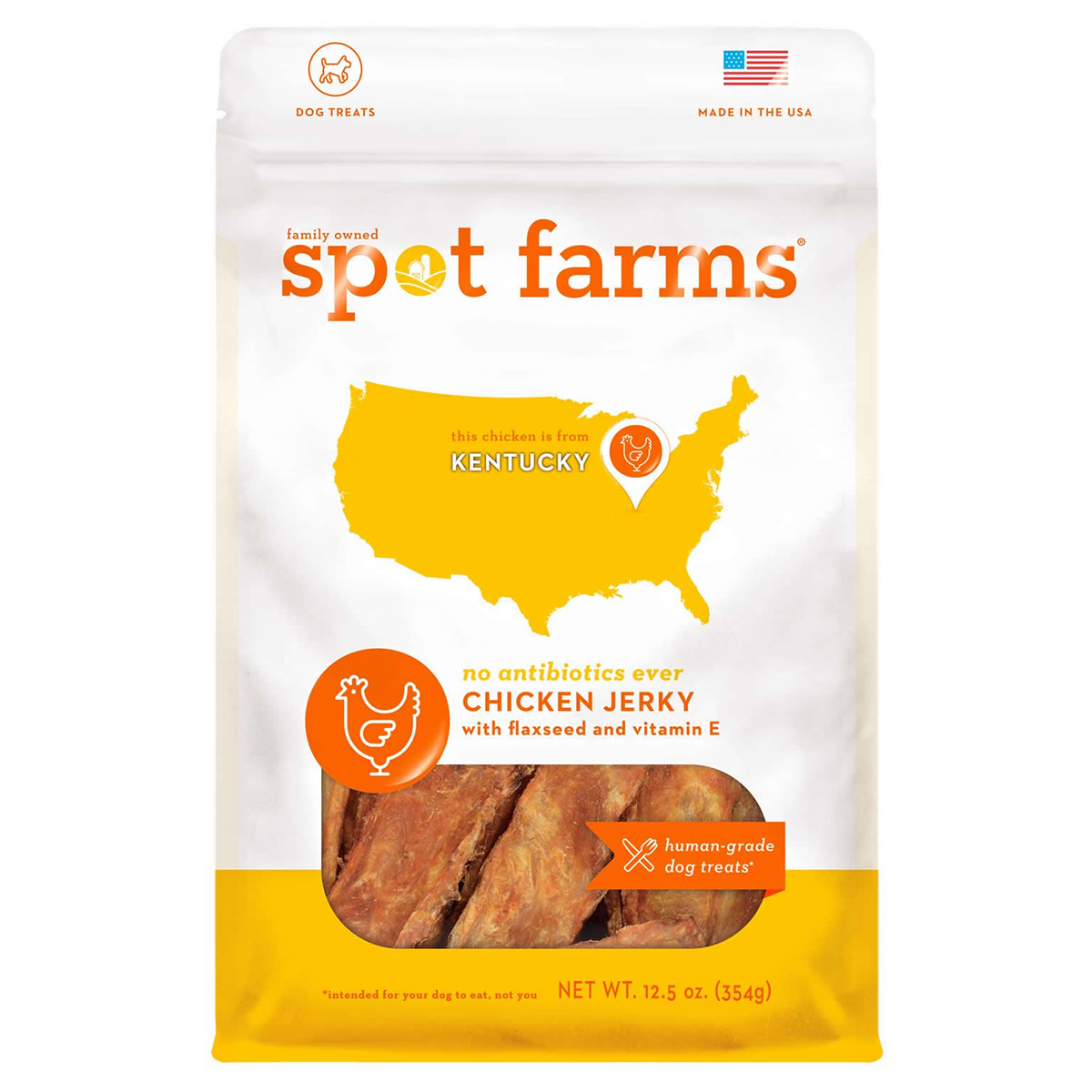Spot Farms Chicken Jerky with Flaxseed & Vitamin E Dog Treats