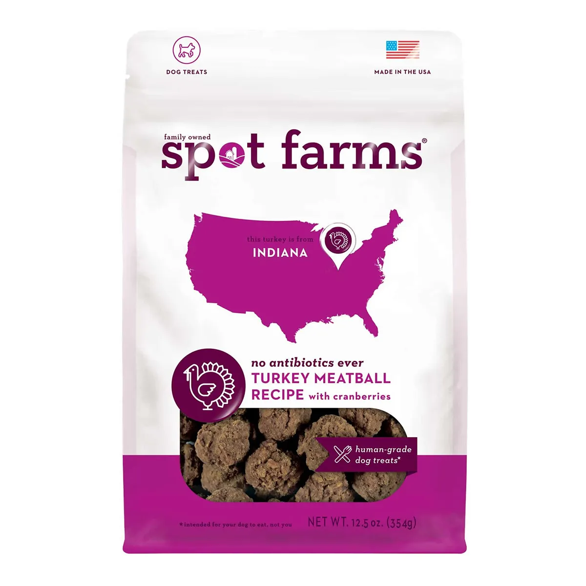 Spot Farms Turkey Meatballs with Cranberries Dog Treats