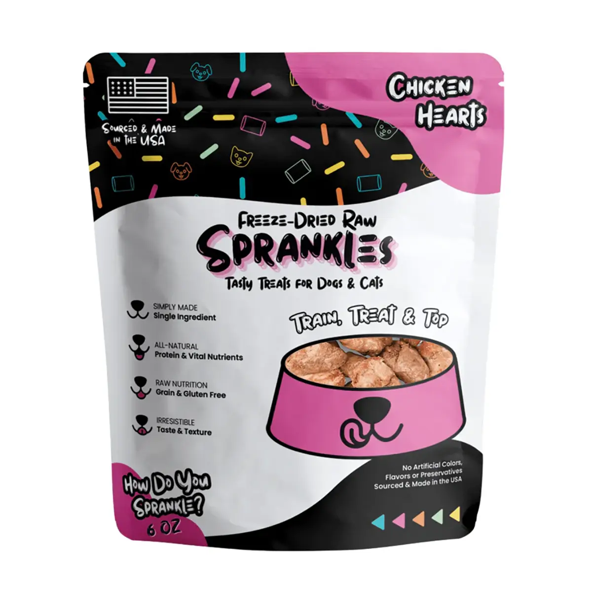 Sprankles Freeze Dried Cat & Dog Treats - Chicken Hearts