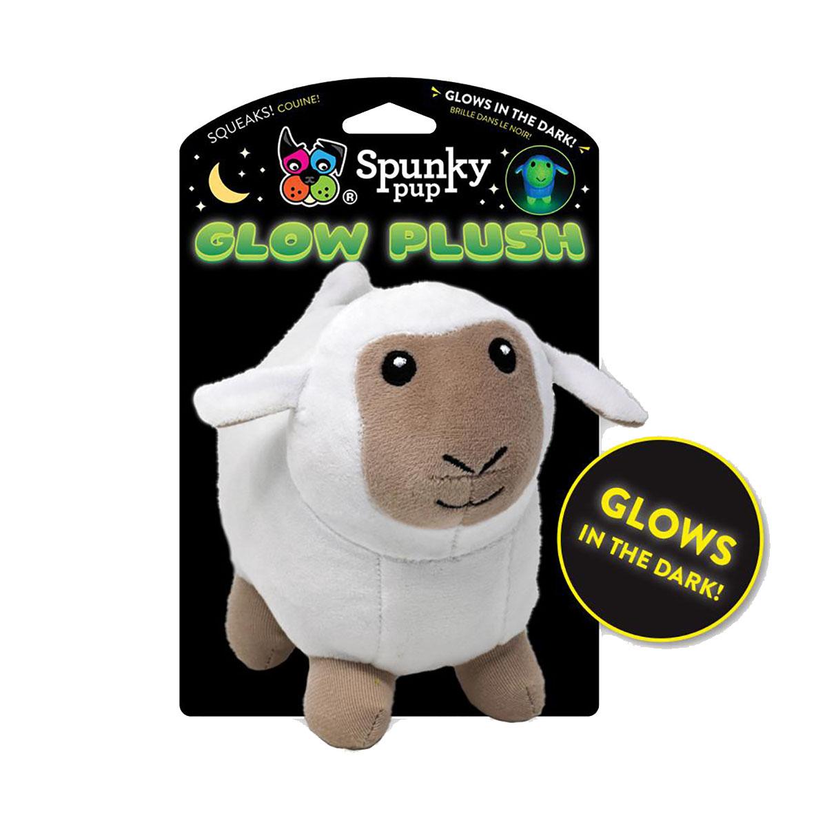 Spunky Pup Glow Plush Dog Toy - Lamb