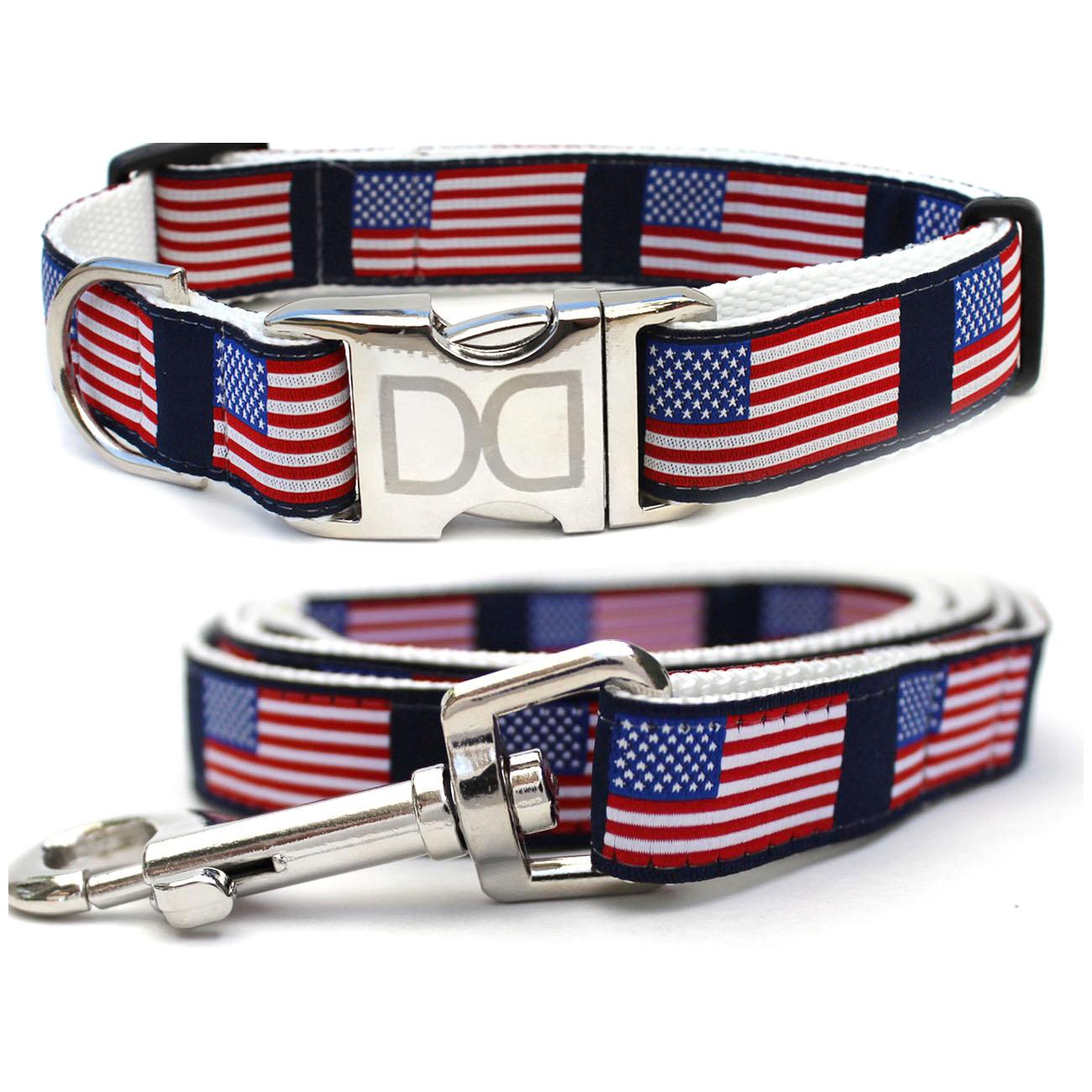 Diva Dog Stars n Stripes Dog Collar and Leash... | BaxterBoo