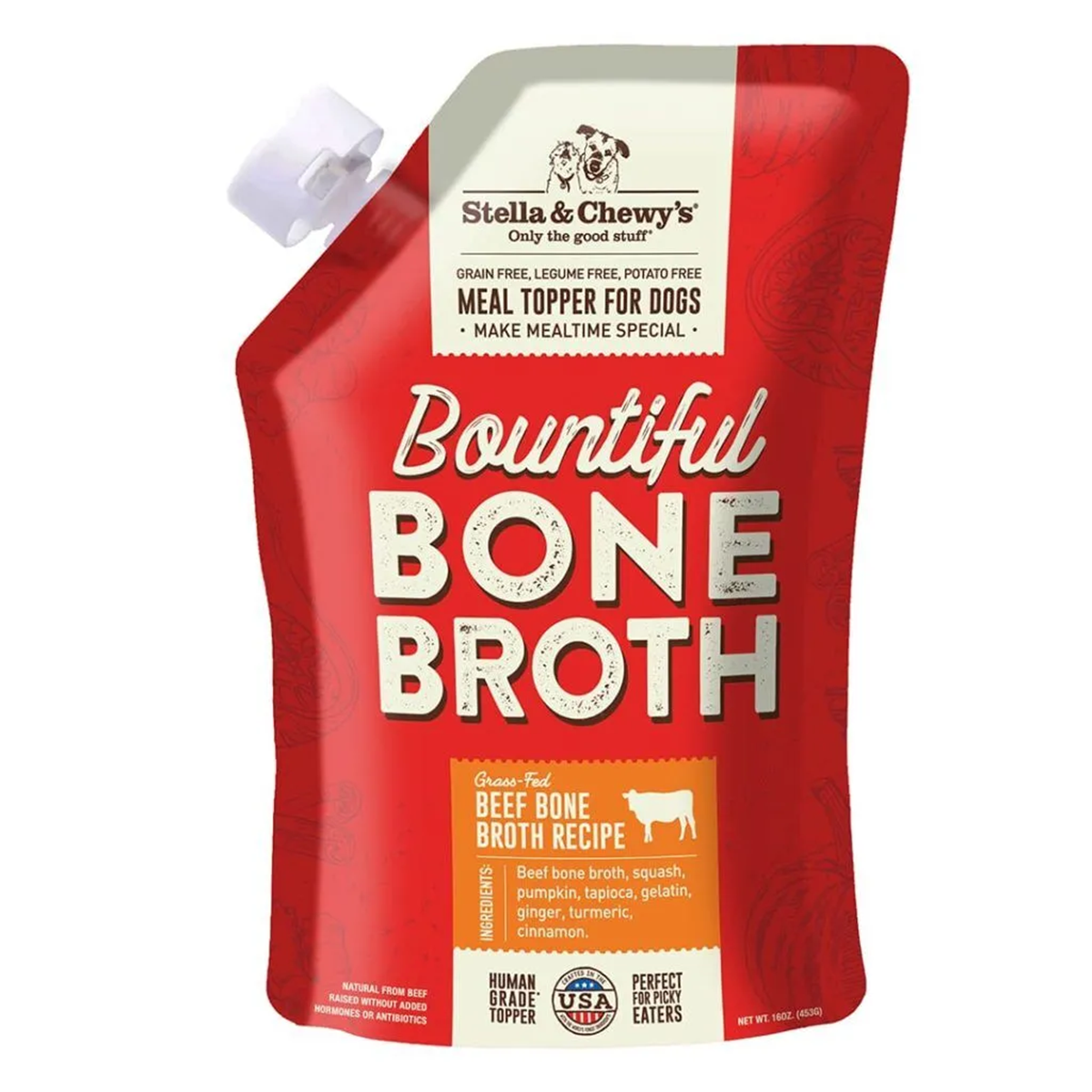 Stella & Chewy's Bountiful Bone Broth Dog Meal Topper - Beef
