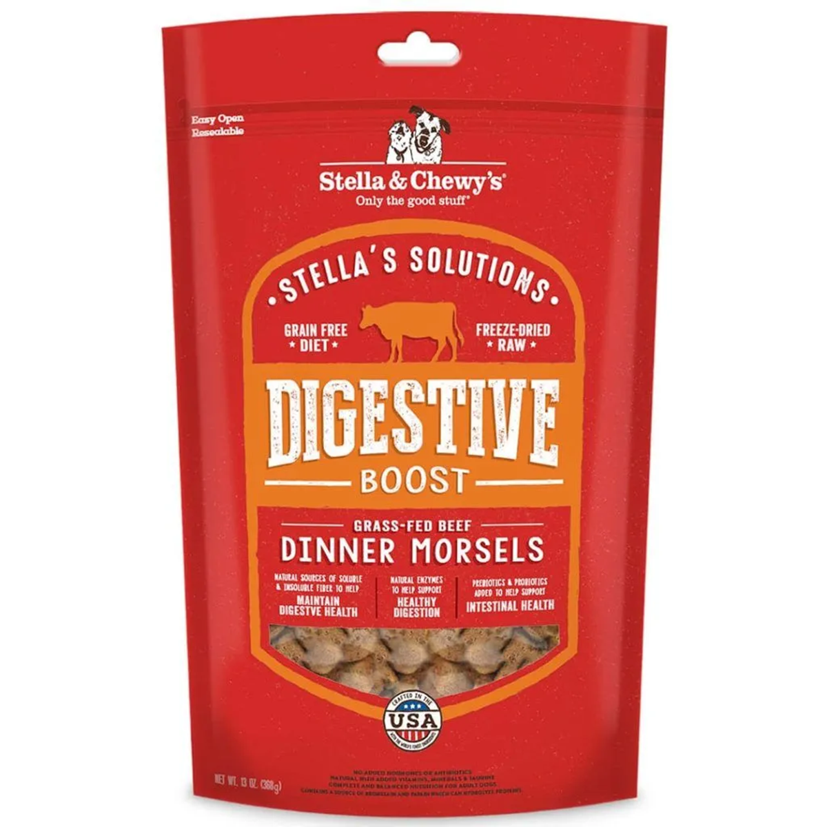 Stella & Chewy's Freeze Dried Digestive Boost Dog Food - Beef