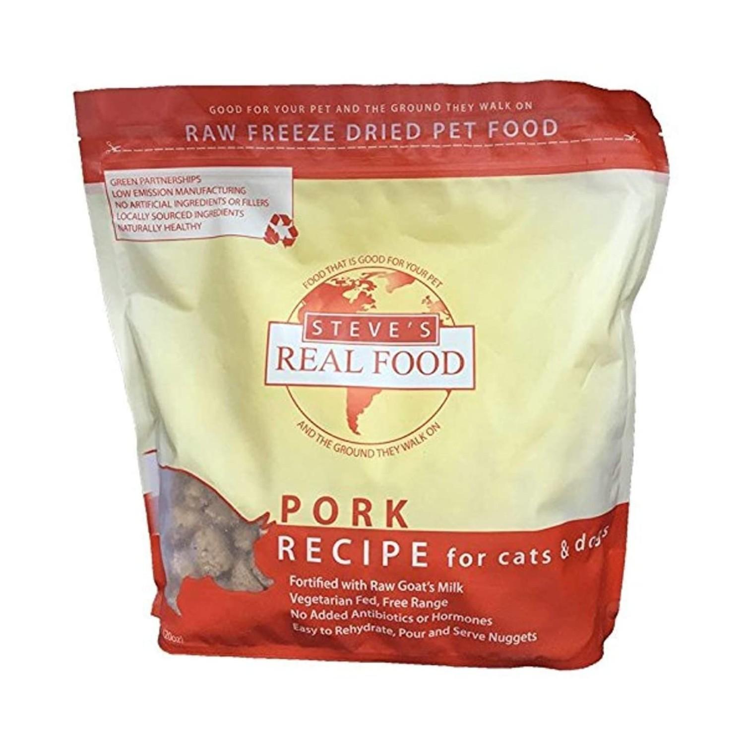 Steve's Real Food Freeze-Dried Raw Nuggets Pet Food - Pork