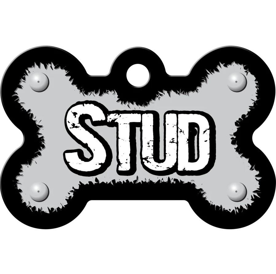 Stud Bone Large Engravable Pet I.D. Tag