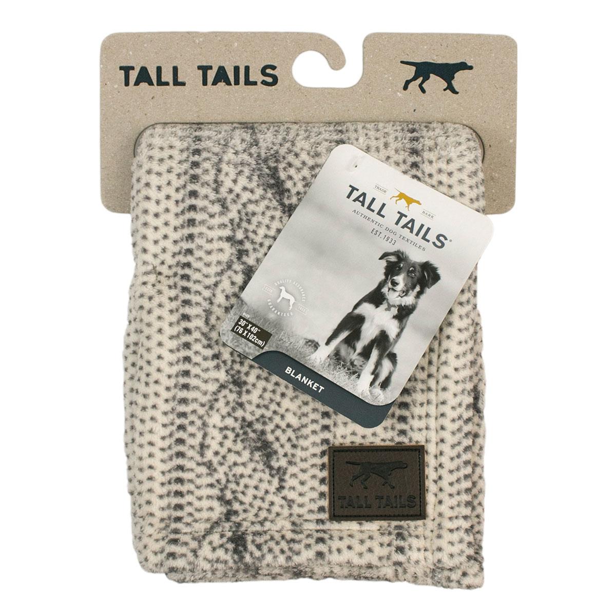 Tall Tails Cable Knit Print Fleece Dog Blanket