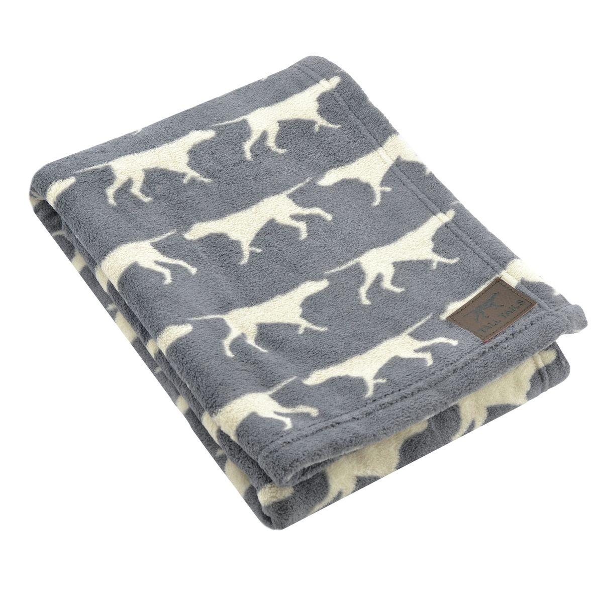 Tall Tails Icon Fleece Dog Blanket - Charcoal