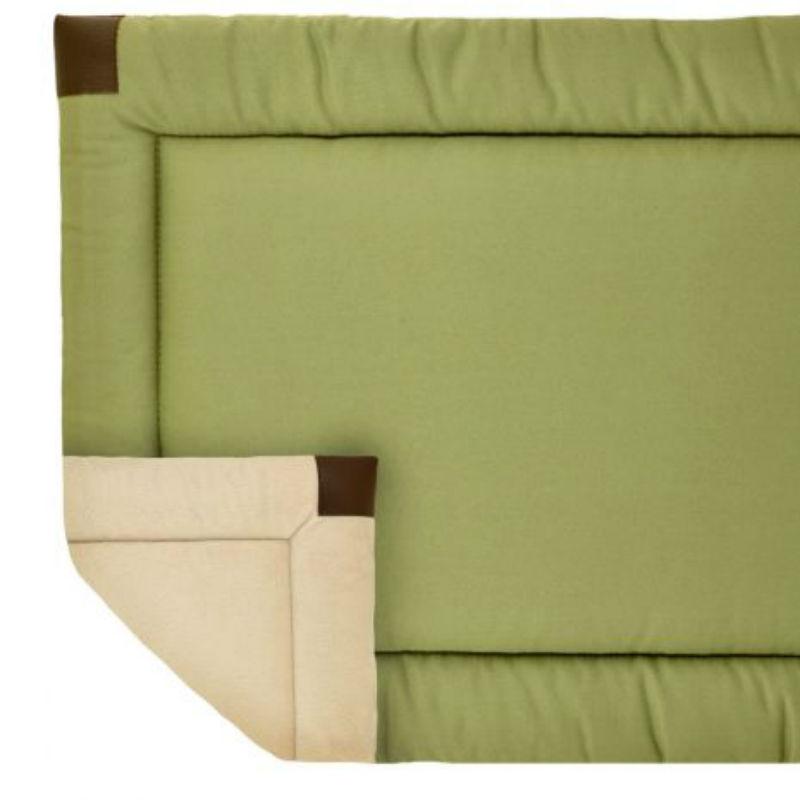 Tall Tails Velboa Dog Bed - Sage and Cream
