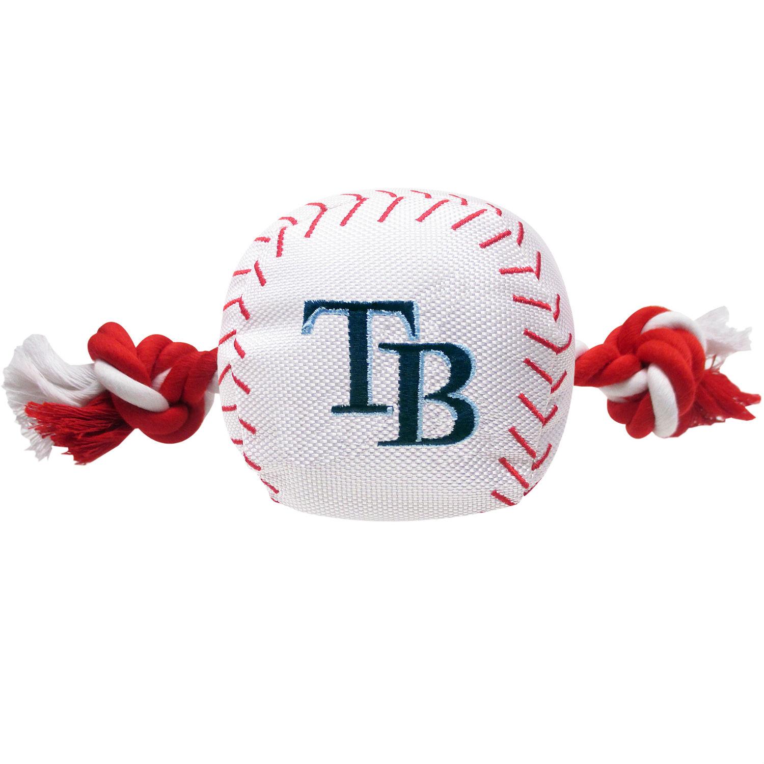 Tampa Bay Rays Nylon Plush Baseball Rope Dog Toy