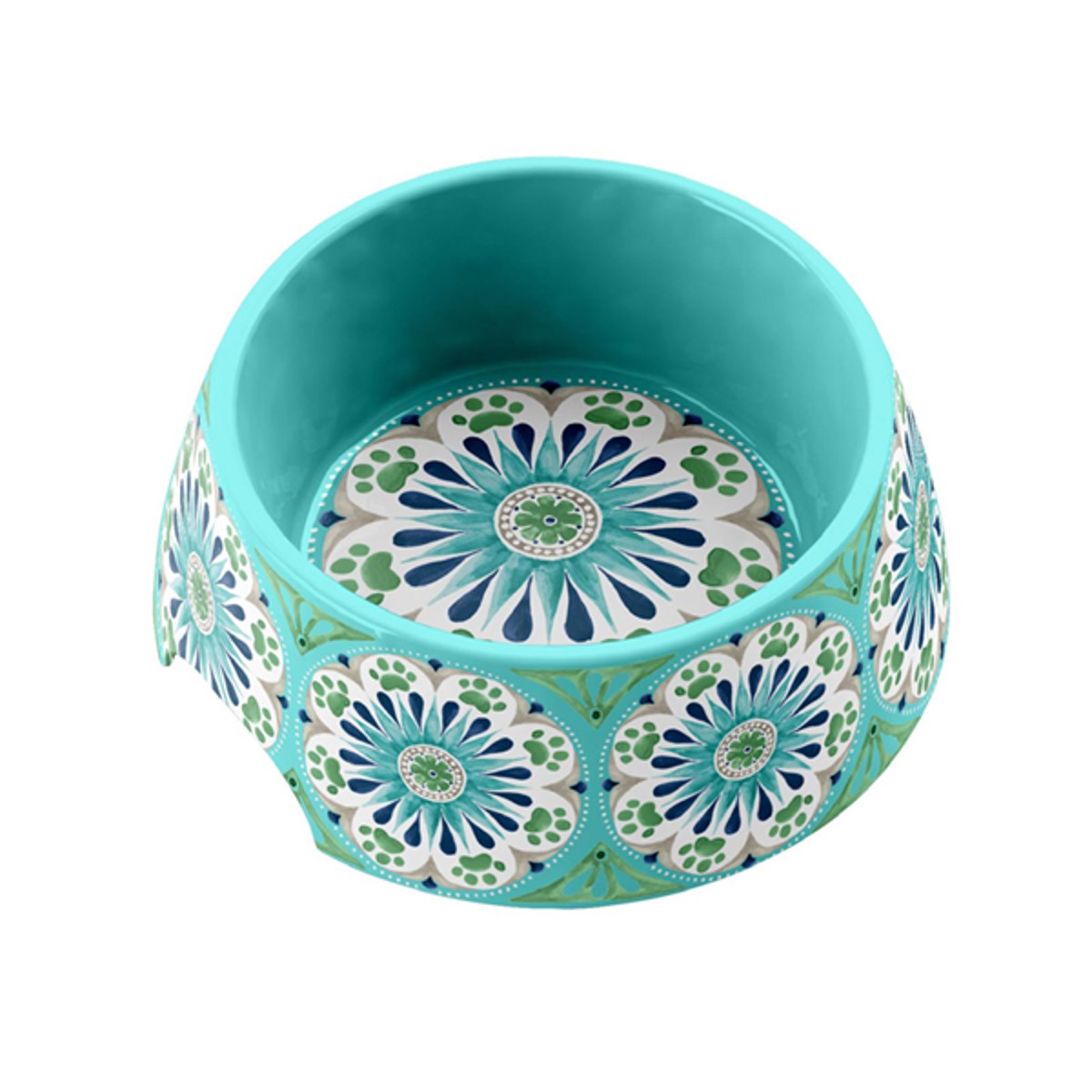 TarHong Carmel Medallion Dog Bowl - Turquoise