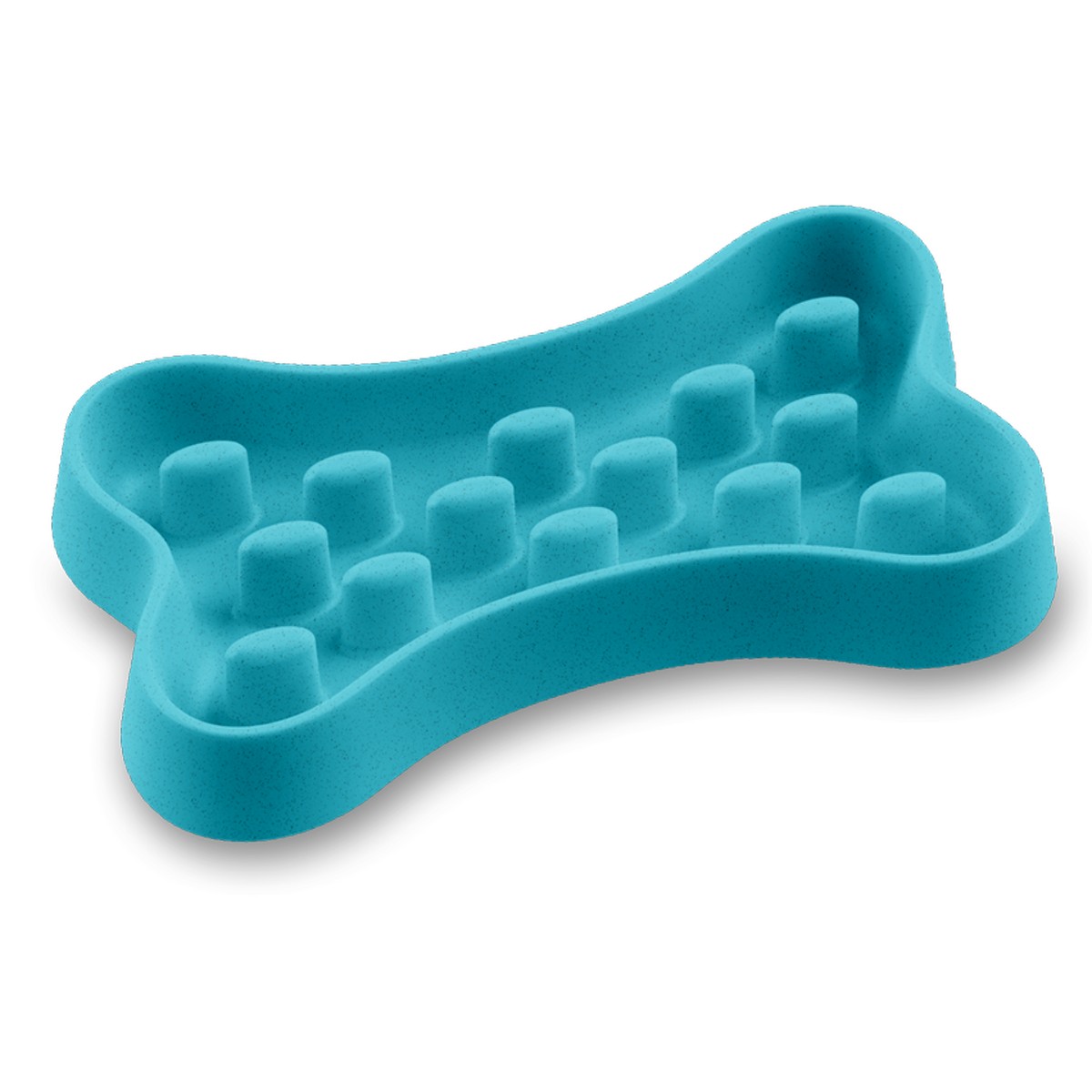 TarHong Slow Chow Wheat Polypro Bone Dog Feeder - Teal