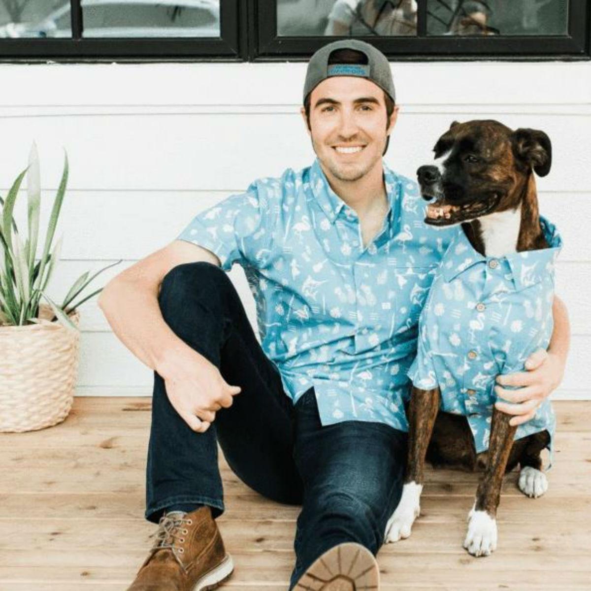Dog Threads Tiki Time BBQ Human Collared Shirt - Mens Slim Fit