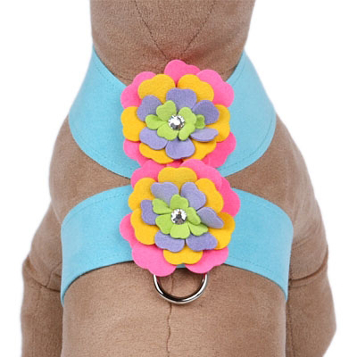 Susan Lanci Fantasy Flower Tinkie Dog Harness - Tiffi Blue