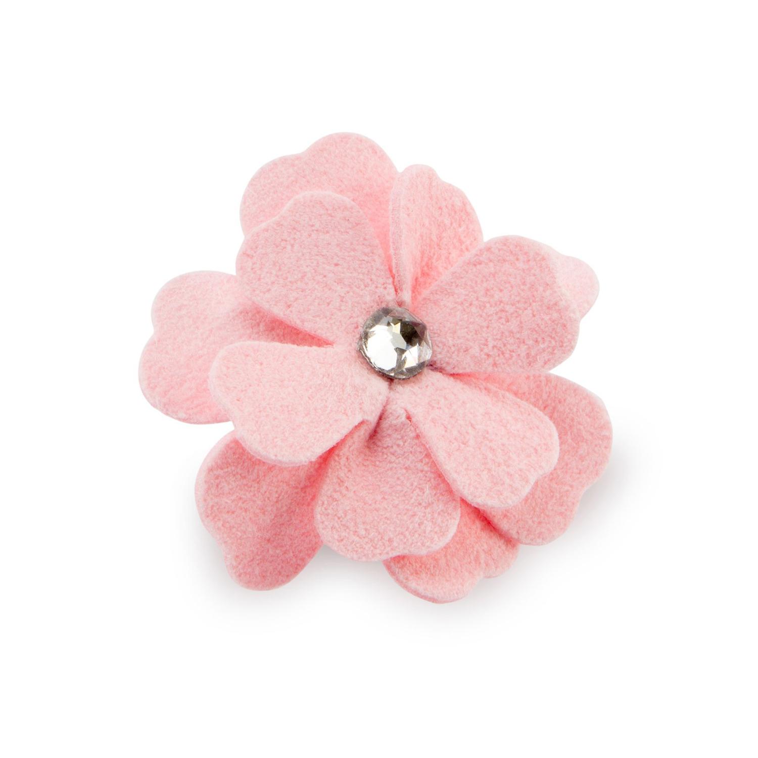 Susan Lanci Tinkie's Garden Flower 2-Layer Dog Hair Bow - Puppy Pink