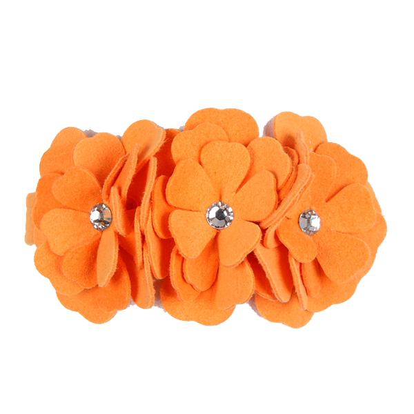 Susan Lanci Tinkie's Garden Series Dog Collar - Tangerine