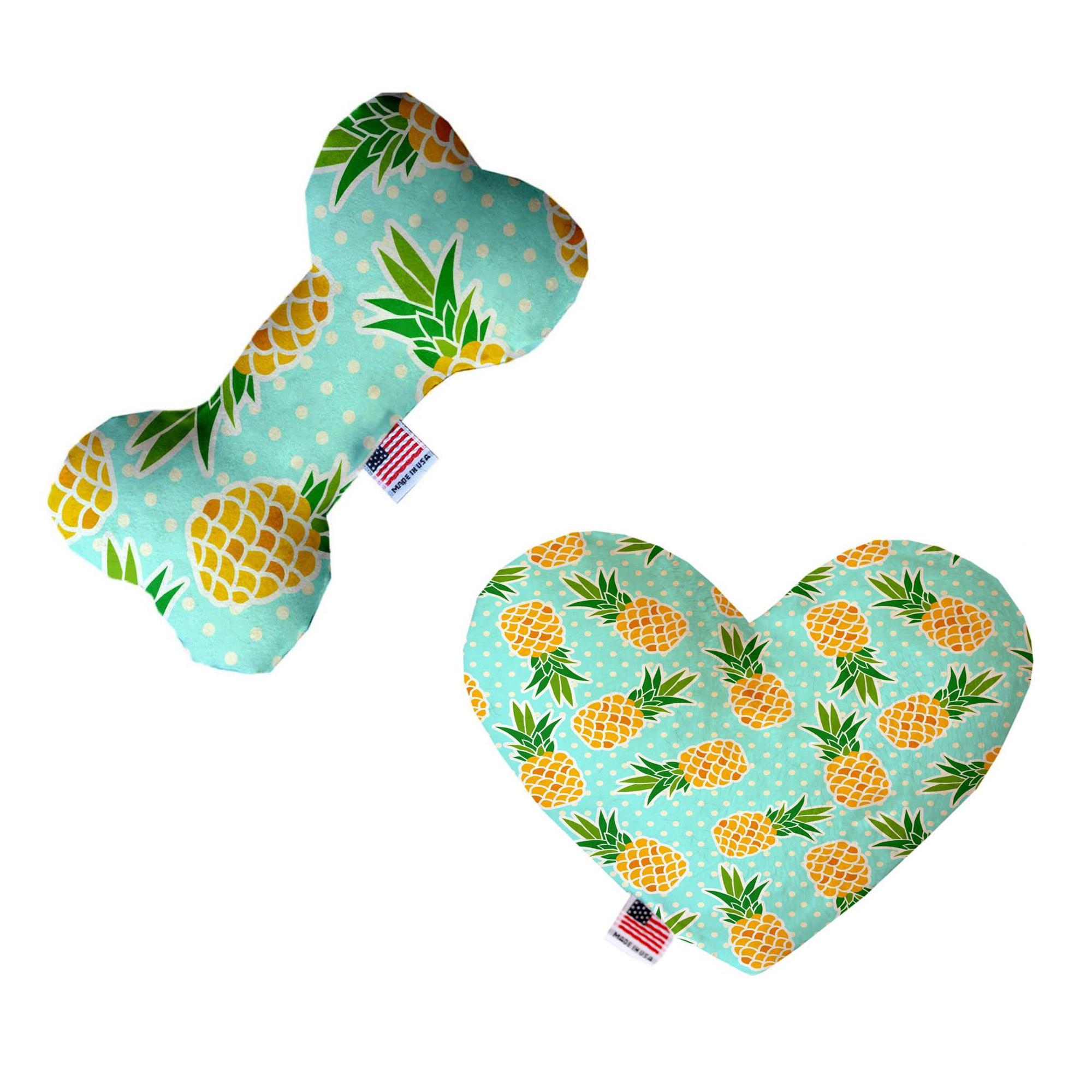 Toy Bundle - Pineapples and Polka Dots Heart and Bone Dog Toy